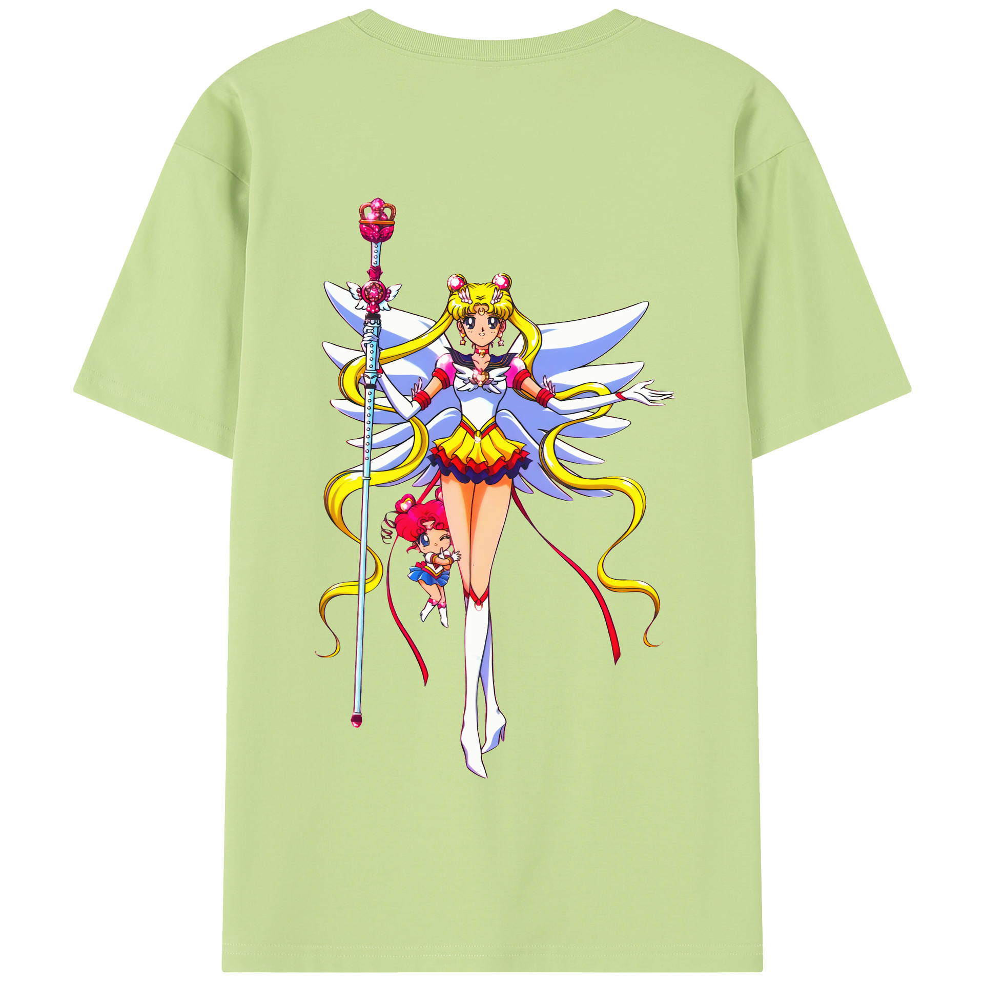 （画像用） 美少女戦士セーラームーン 月野 うさぎ つきの うさぎ Sailor Moon Tsukino Usagi 綿100％半袖Tシャツ（背面プリント）